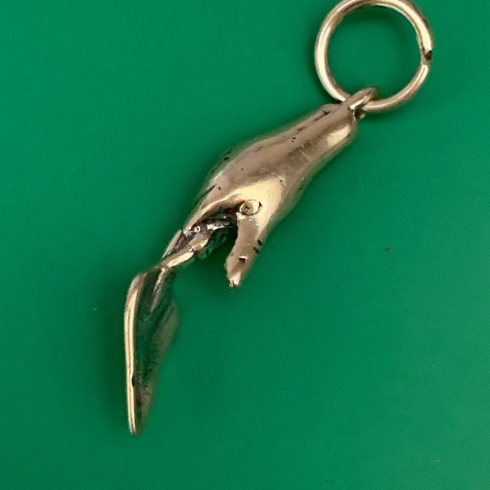 Hand with Trowel Vintage Sterling Silver Jewelry Charm #garden #garden gadget